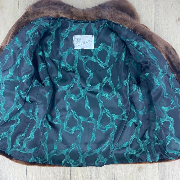 Reimand Dunkel Mouton Fur Cropped Jacket SZ 6-8 - Picture 4 of 12